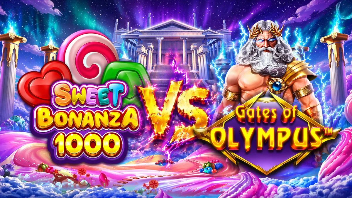 Gates of Olympus vs Sweet Bonanza - сравнение двух tumble-флагманов - обложка статьи блога sweetbonanzaslot.top